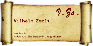 Vilhelm Zsolt névjegykártya